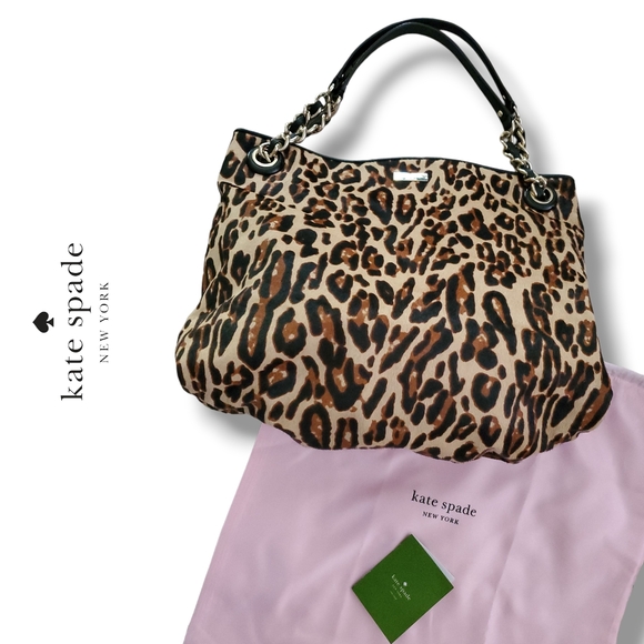 KATE SPADE NewYork Streetcar Darya Leopard Calfhair FUR Handbag Pony Hair - Picture 4 of 17